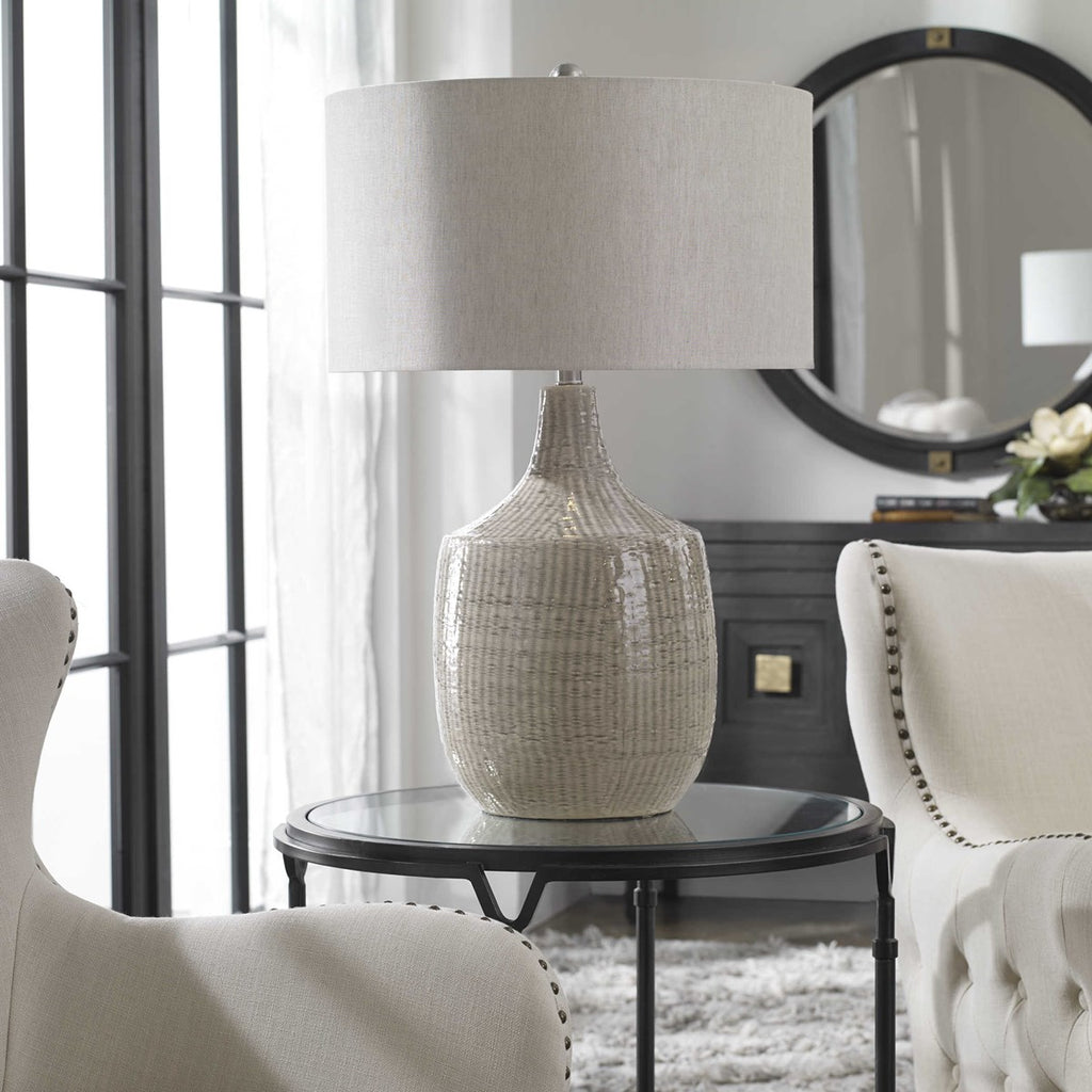 Felipe Gray Table Lamp - Bombay Mercantile