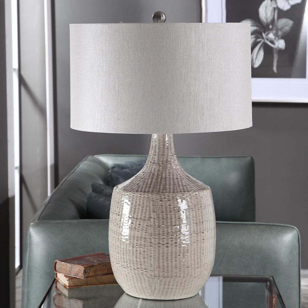 Felipe Gray Table Lamp - Bombay Mercantile