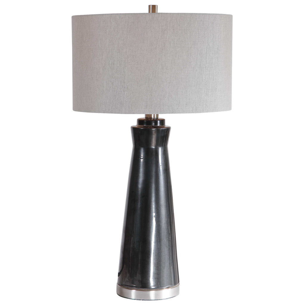 Arlan Dark Charcoal Table Lamp - Bombay Mercantile