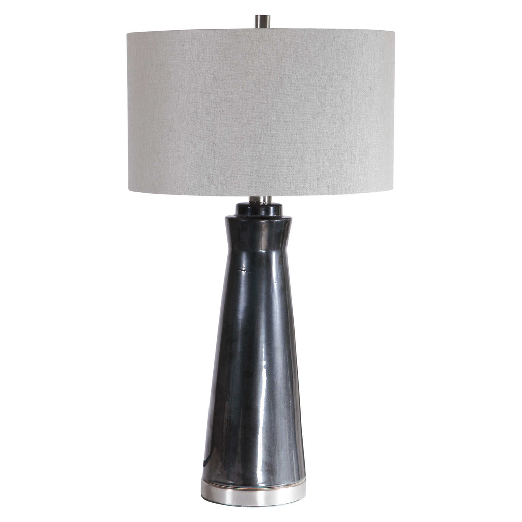 Arlan Dark Charcoal Table Lamp - Bombay Mercantile