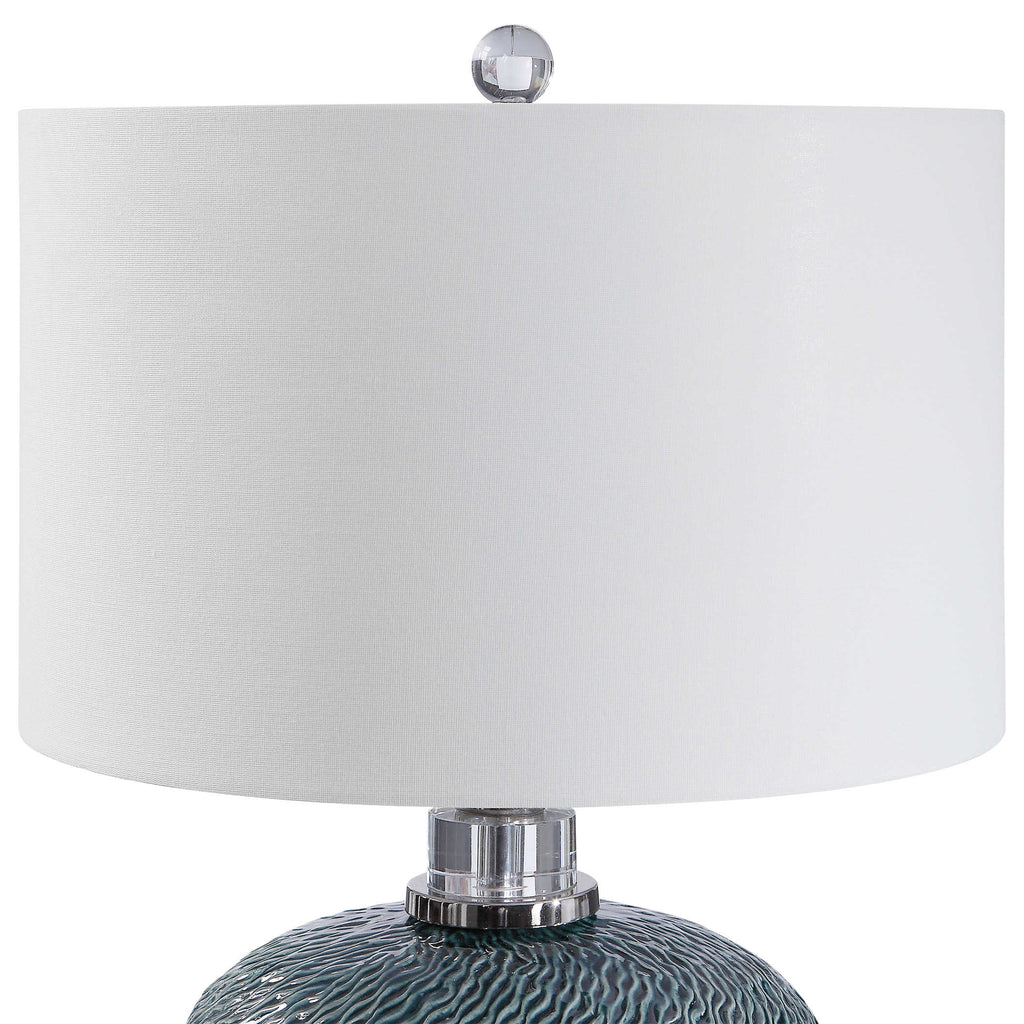 Almera Dark Teal Table Lamp - Bombay Mercantile