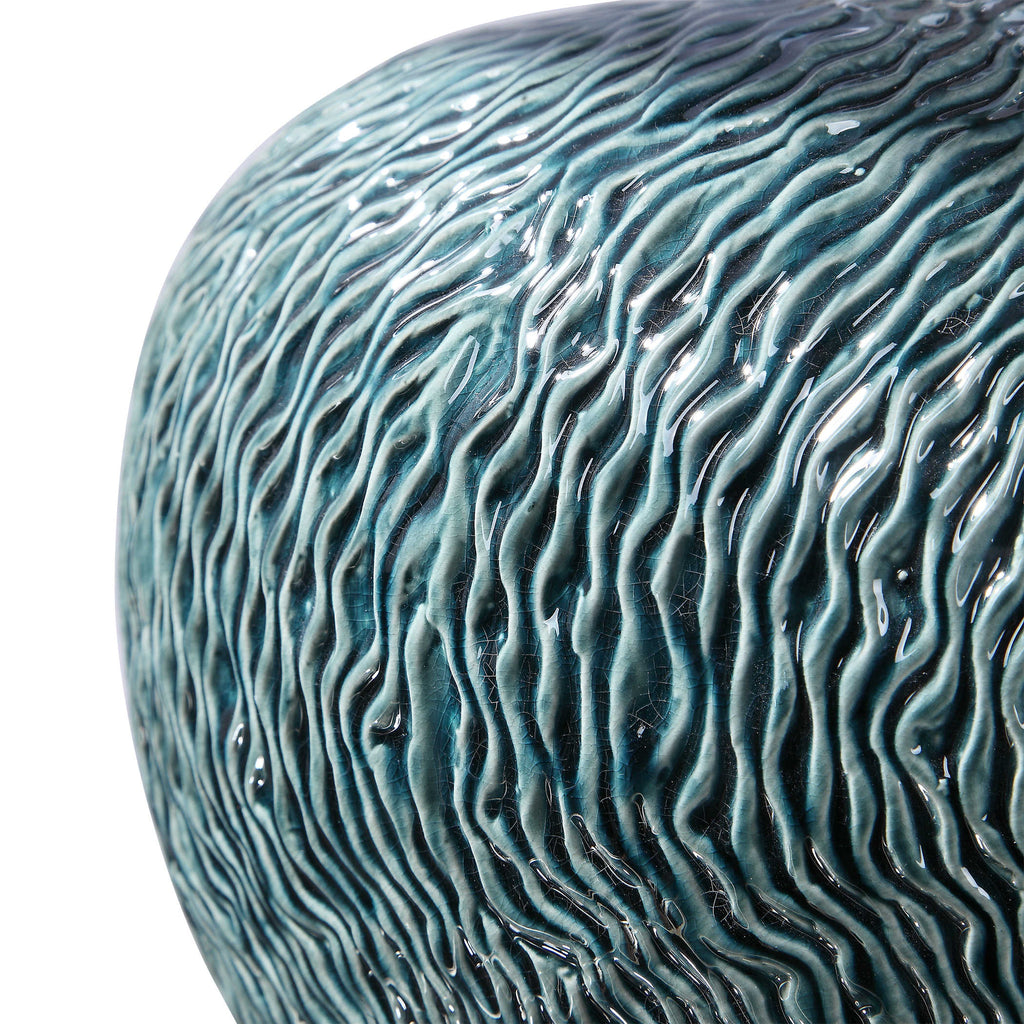 Almera Dark Teal Table Lamp - Bombay Mercantile