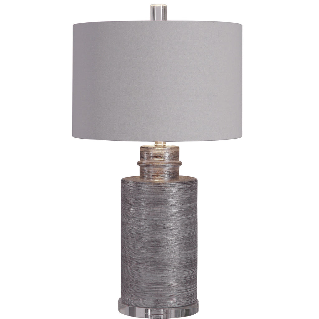 Anitra Metallic Silver Table Lamp - Bombay Mercantile
