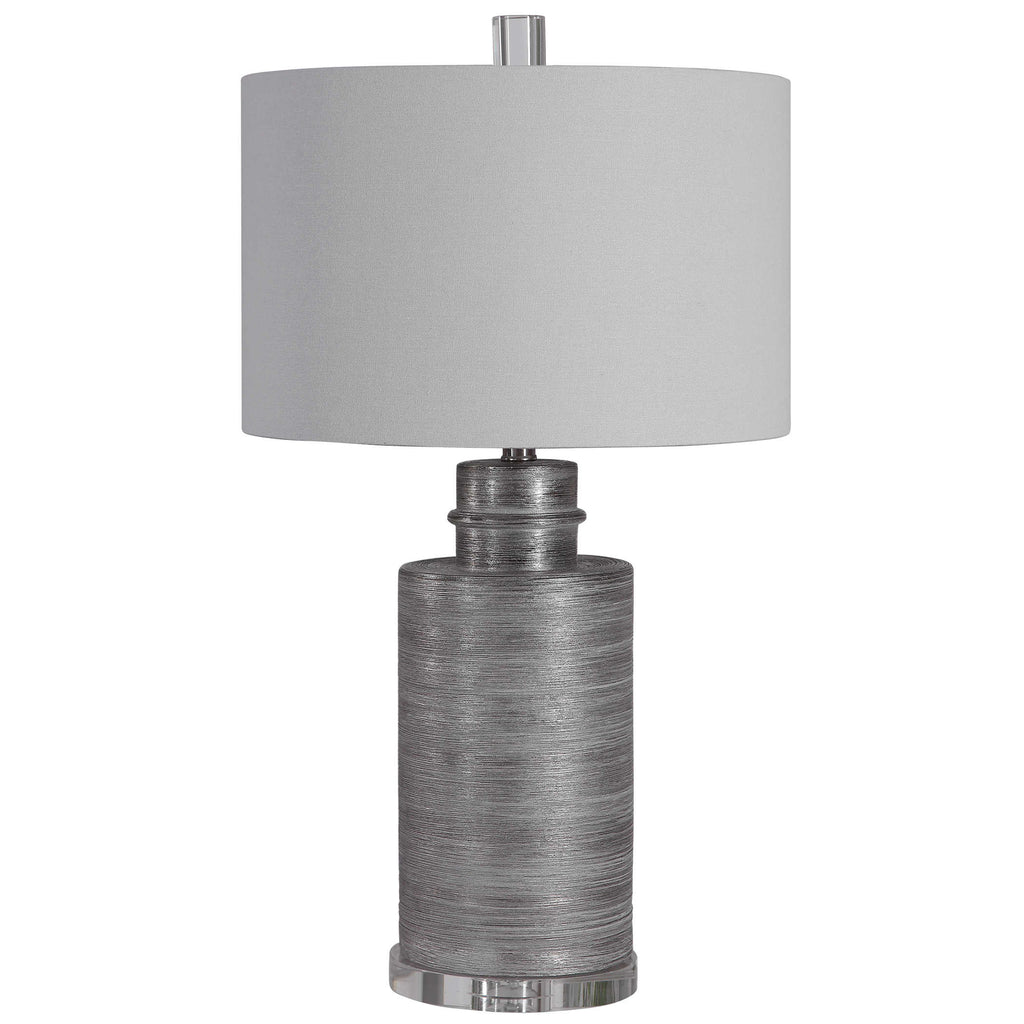 Anitra Metallic Silver Table Lamp - Bombay Mercantile