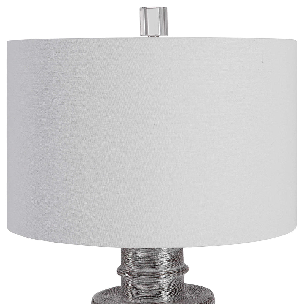 Anitra Metallic Silver Table Lamp - Bombay Mercantile