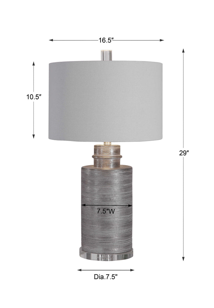 Anitra Metallic Silver Table Lamp - Bombay Mercantile