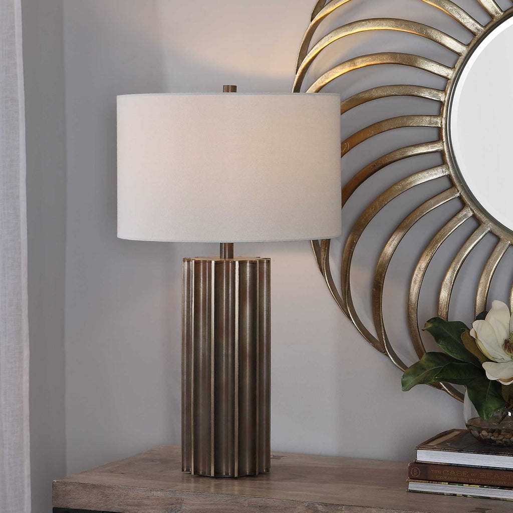 Khalio Gun Metal Table Lamp - Bombay Mercantile