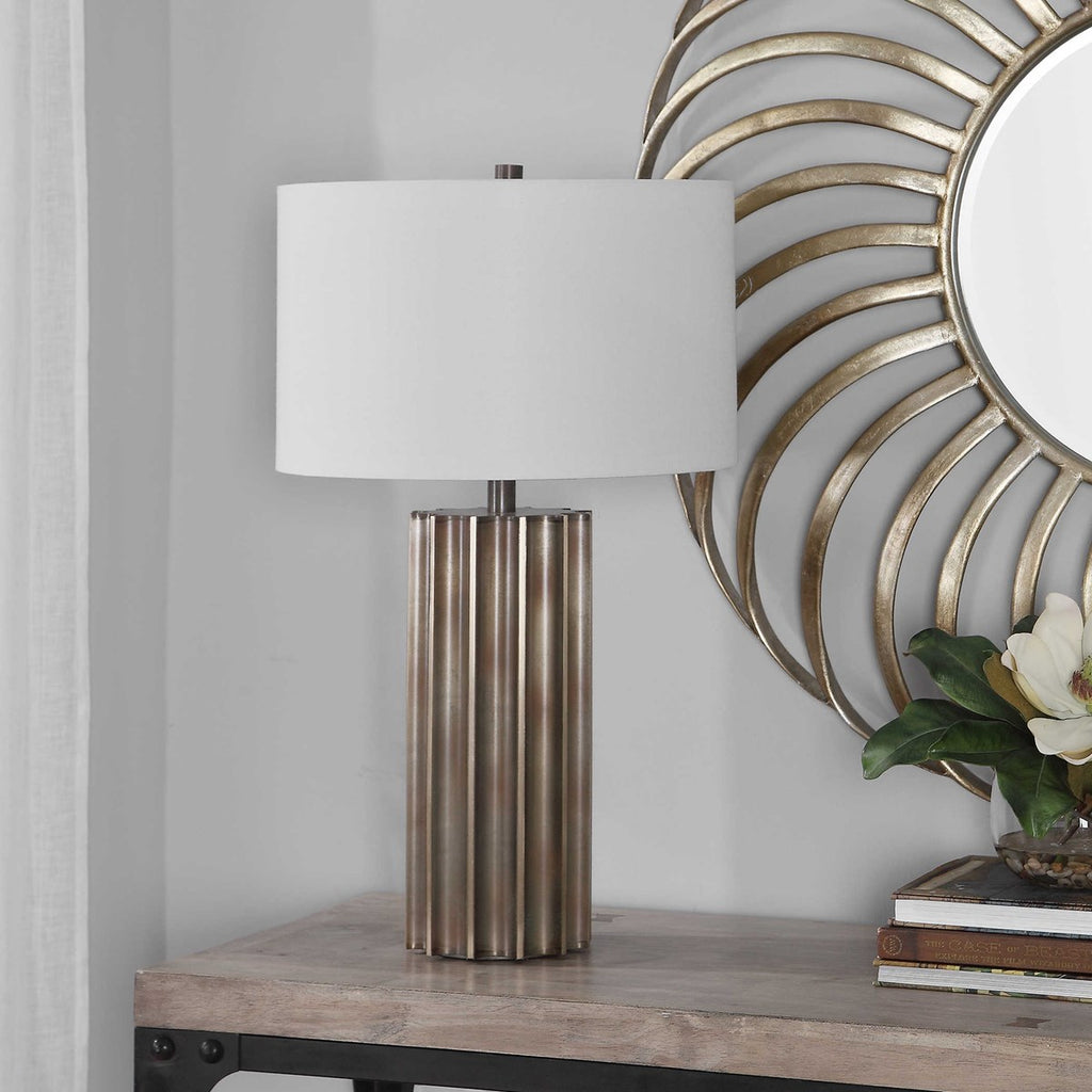 Khalio Gun Metal Table Lamp - Bombay Mercantile