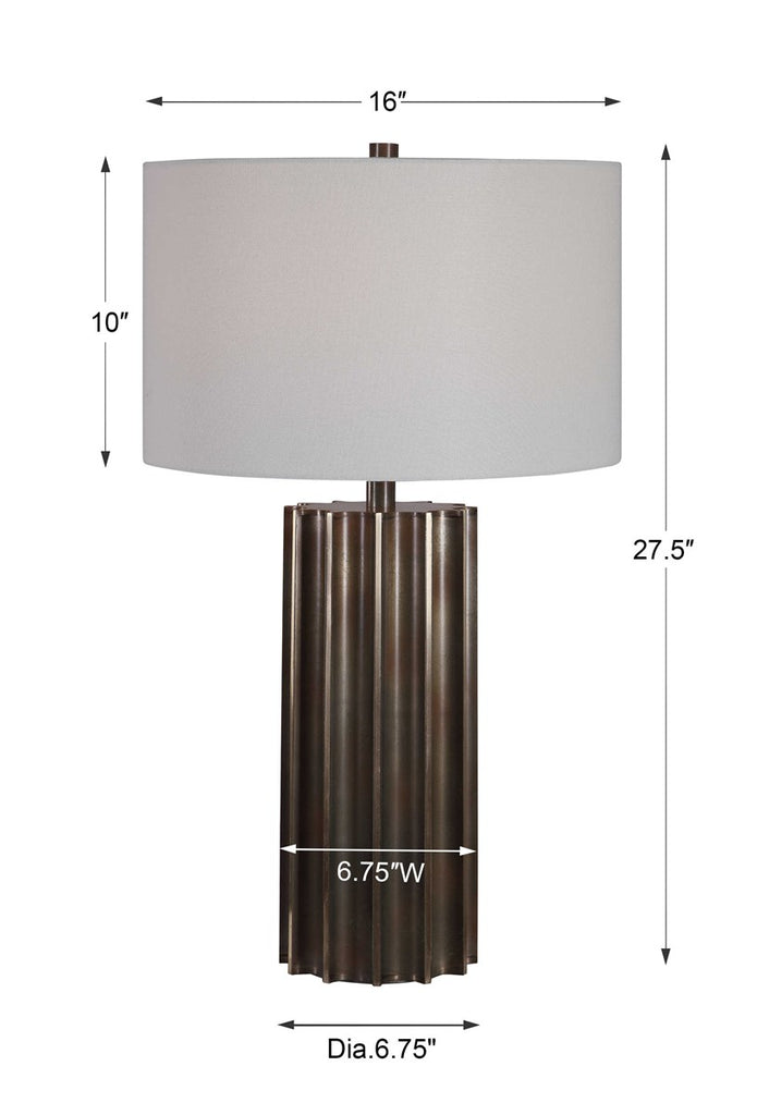 Khalio Gun Metal Table Lamp - Bombay Mercantile