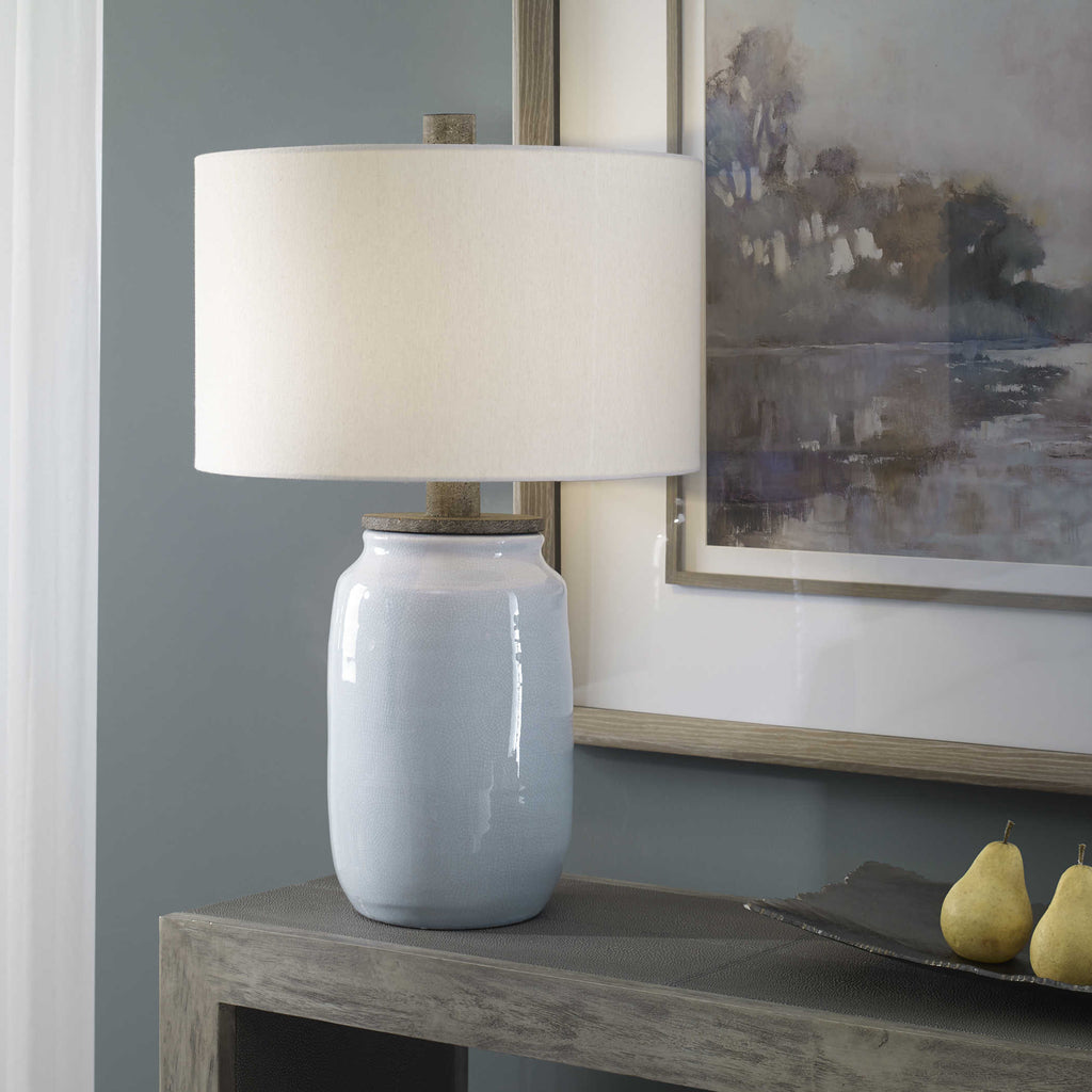 Dimitri Light Blue Table Lamp - Bombay Mercantile