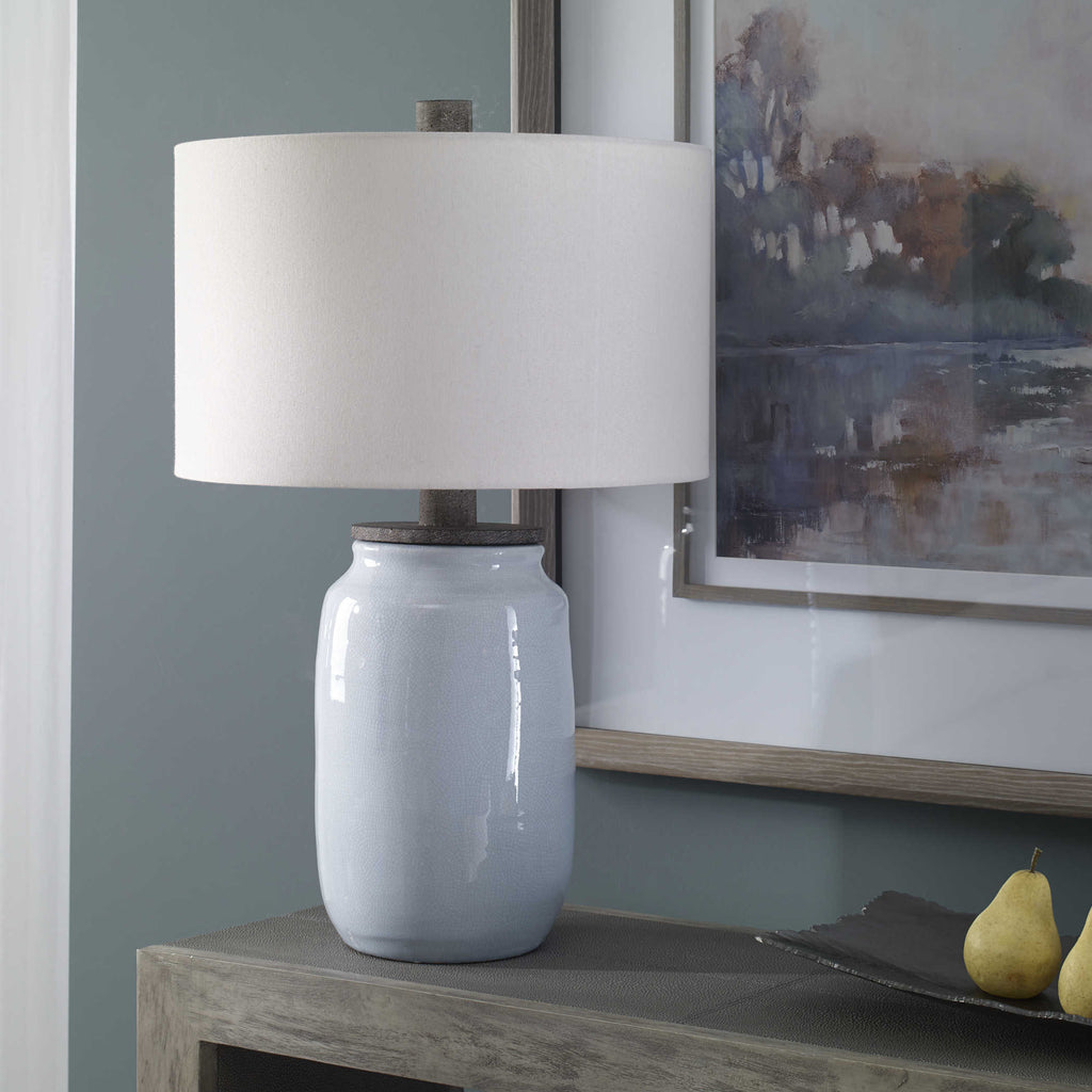 Dimitri Light Blue Table Lamp - Bombay Mercantile