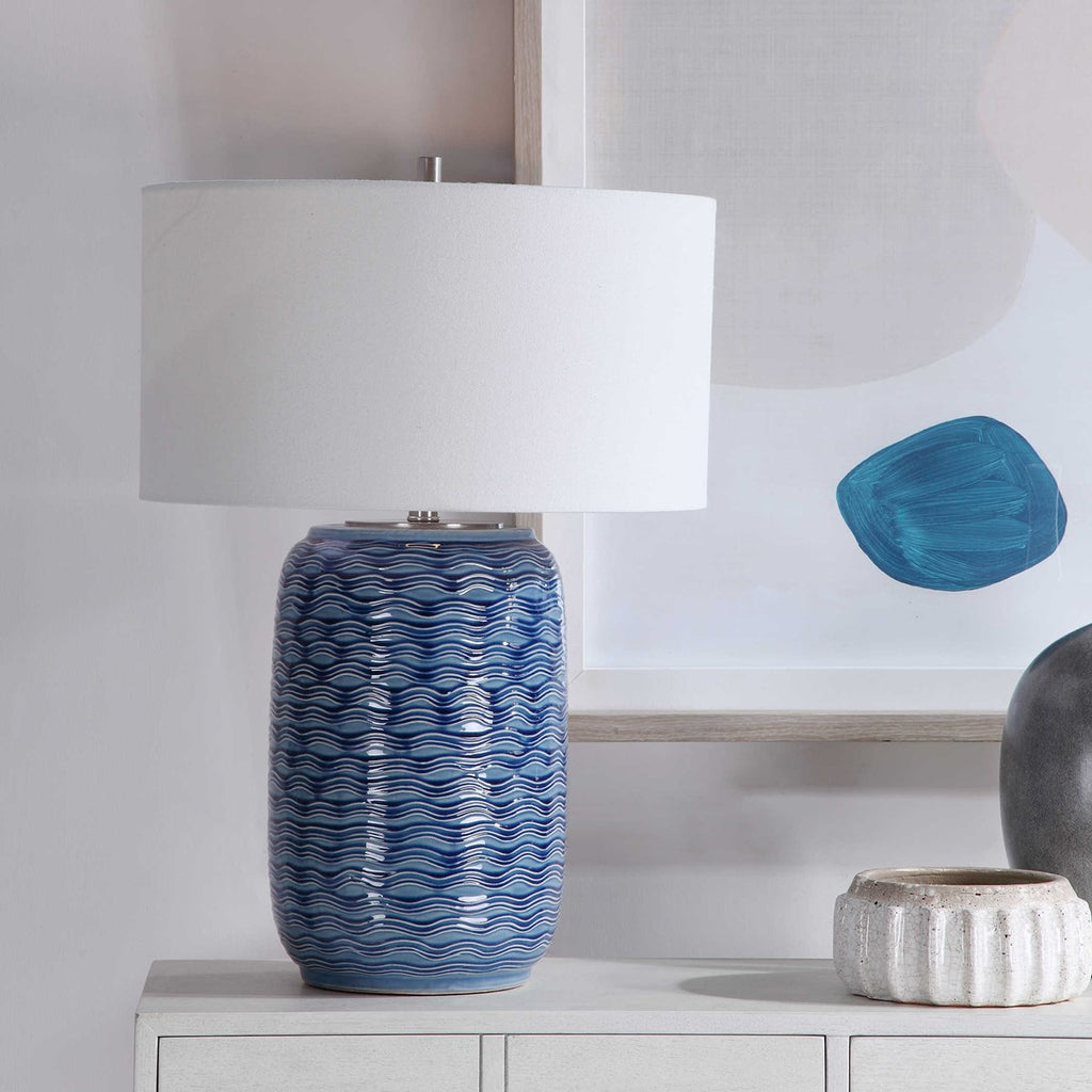 Sedna Blue Table Lamp - Bombay Mercantile