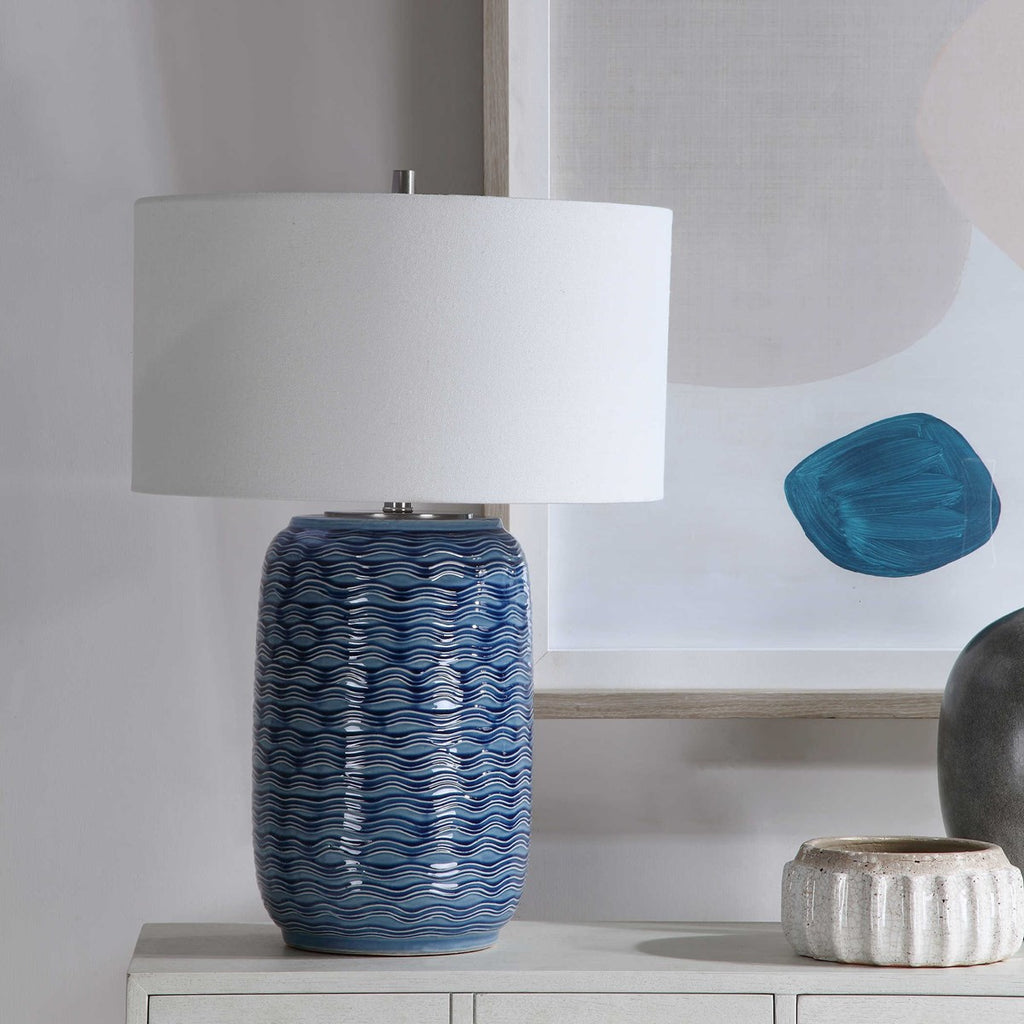 Sedna Blue Table Lamp - Bombay Mercantile