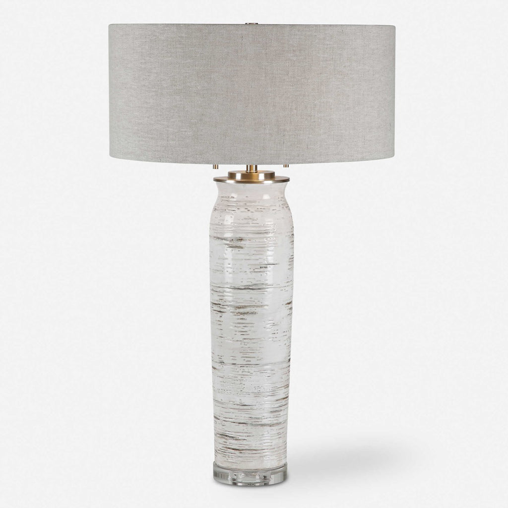 Lenta White Table Lamp - Bombay Mercantile