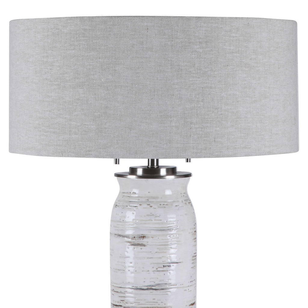 Lenta White Table Lamp - Bombay Mercantile