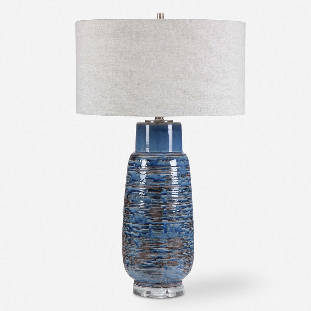 Magellan Blue Table Lamp - Bombay Mercantile