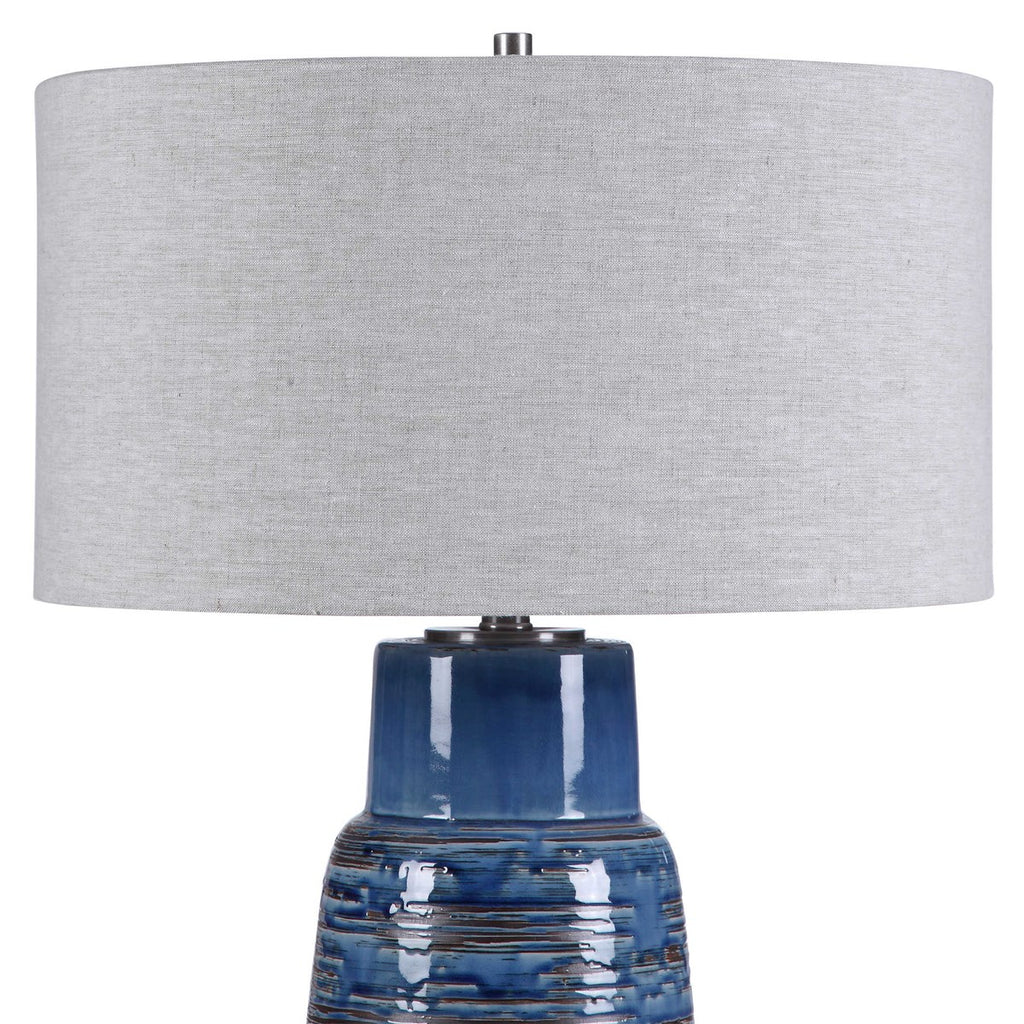 Magellan Blue Table Lamp - Bombay Mercantile
