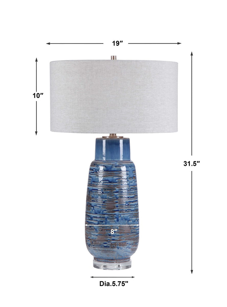 Magellan Blue Table Lamp - Bombay Mercantile