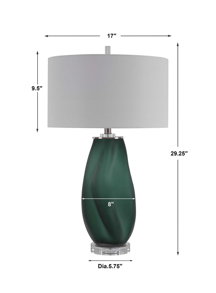 Esmeralda Green Glass Table Lamp - Bombay Mercantile