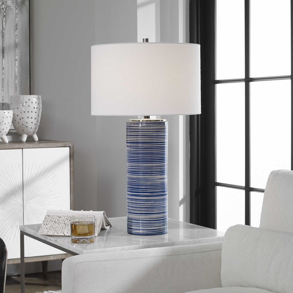 Montauk Striped Table Lamp - Bombay Mercantile