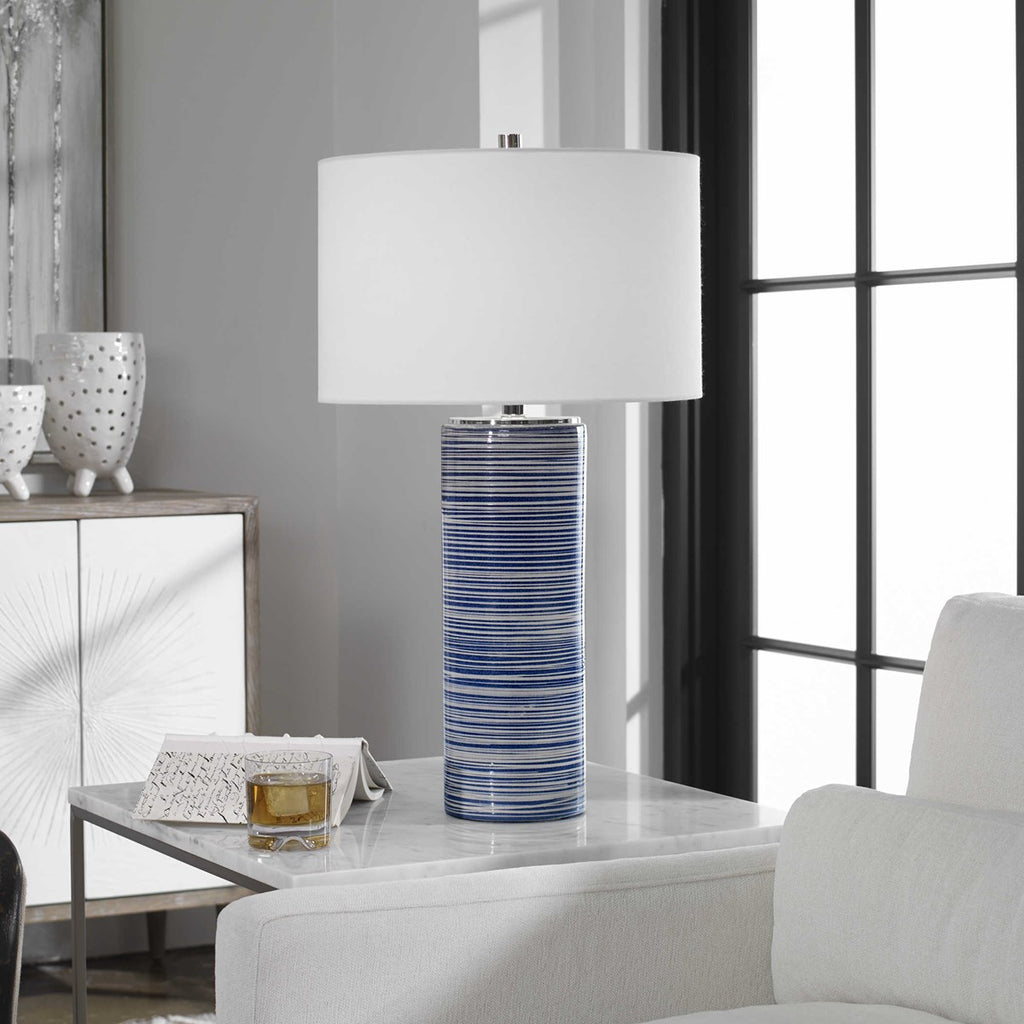 Montauk Striped Table Lamp - Bombay Mercantile