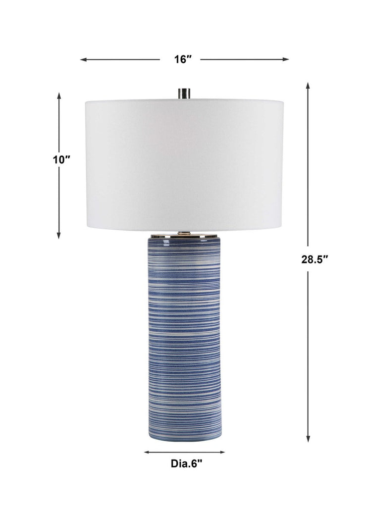 Montauk Striped Table Lamp - Bombay Mercantile