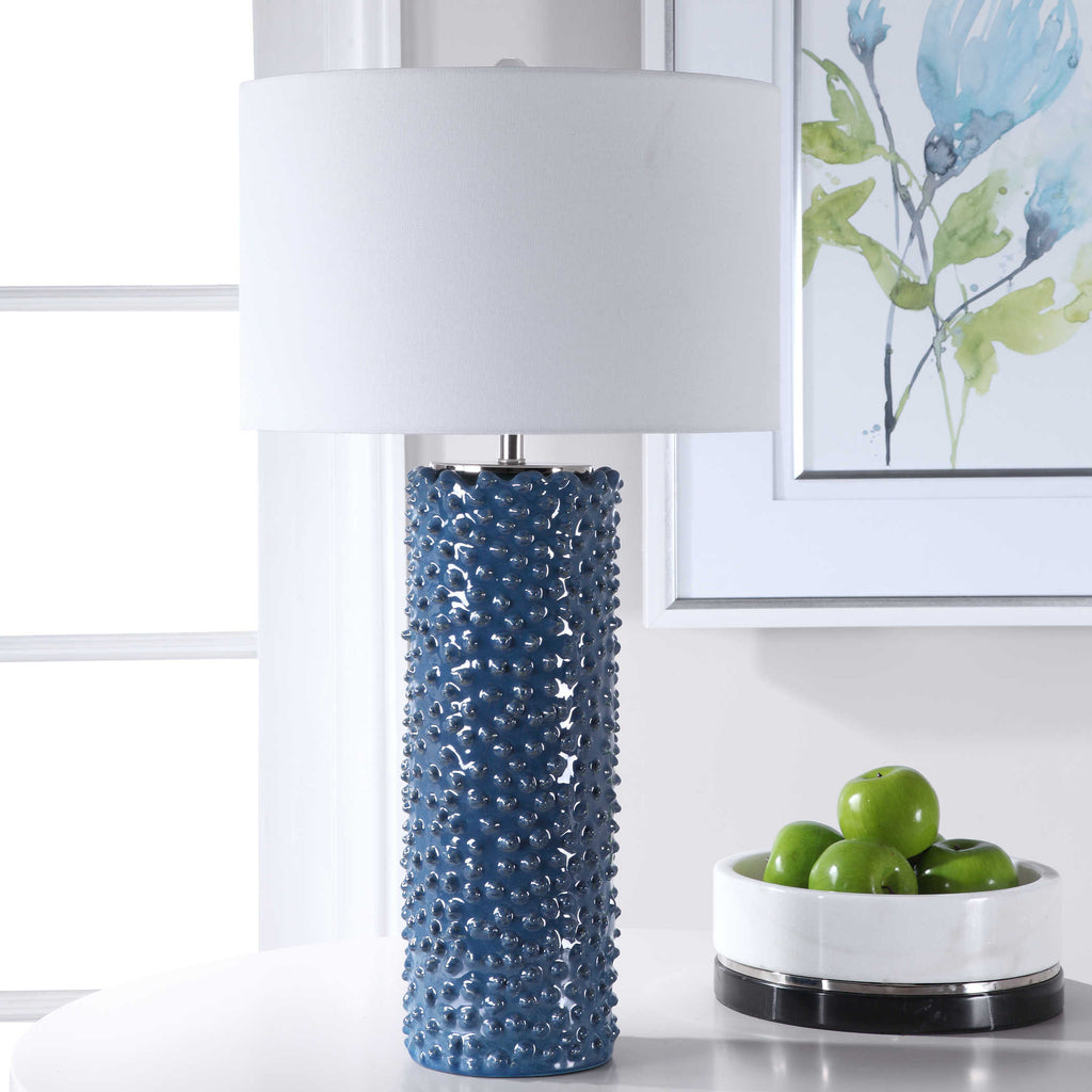 Ciji Blue Table Lamp - Bombay Mercantile