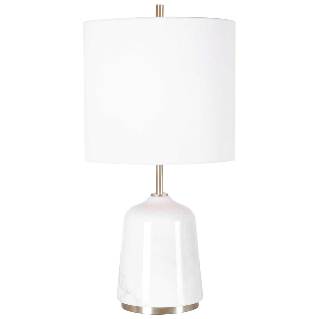 Eloise White Marble Table Lamp - Bombay Mercantile