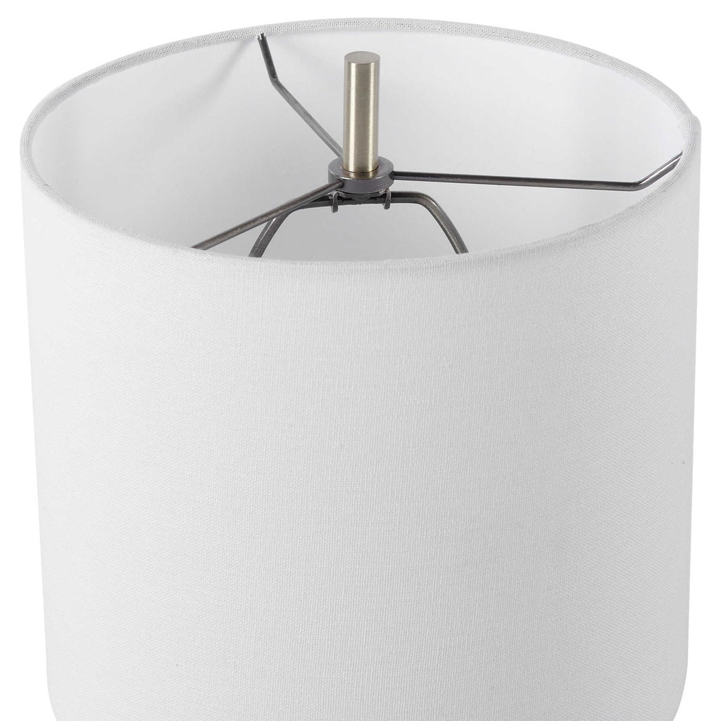 Eloise White Marble Table Lamp - Bombay Mercantile