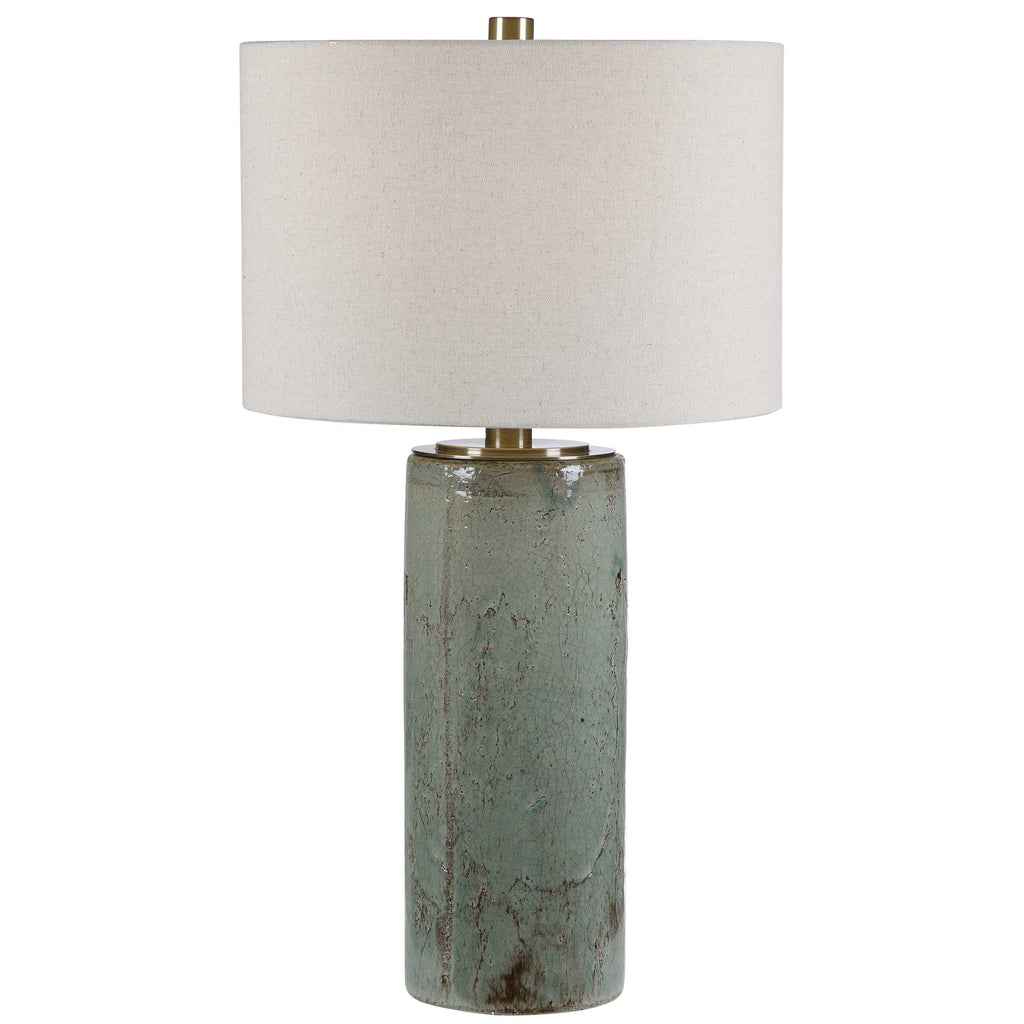 Callais Crackled Aqua Table Lamp - Bombay Mercantile