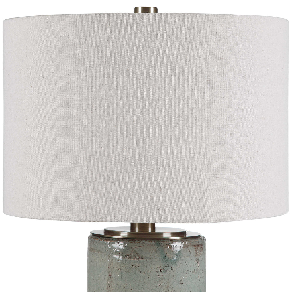 Callais Crackled Aqua Table Lamp - Bombay Mercantile