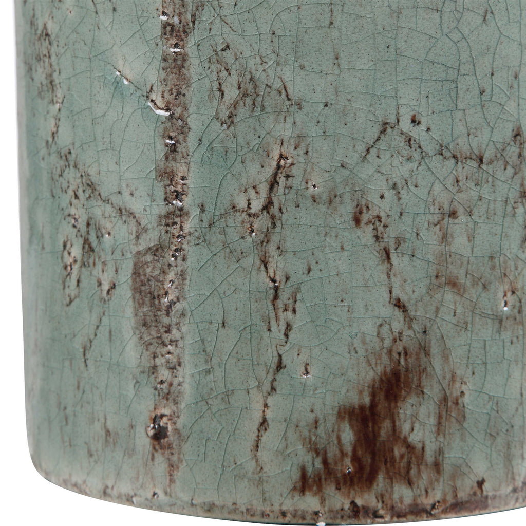 Callais Crackled Aqua Table Lamp - Bombay Mercantile