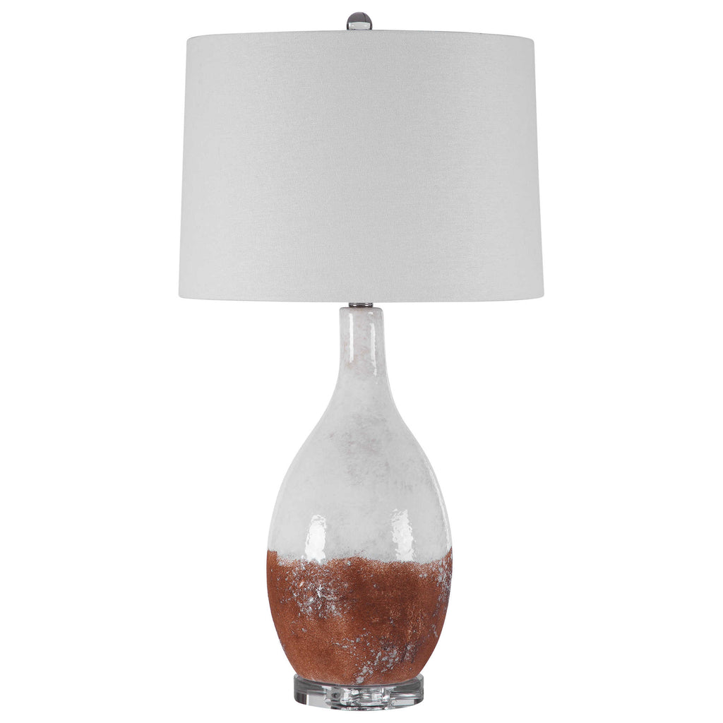 Durango Rust White Table Lamp - Bombay Mercantile