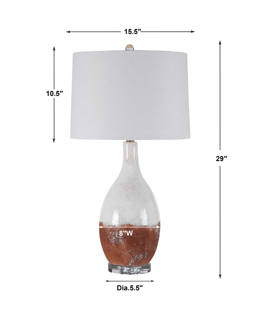 Durango Rust White Table Lamp - Bombay Mercantile