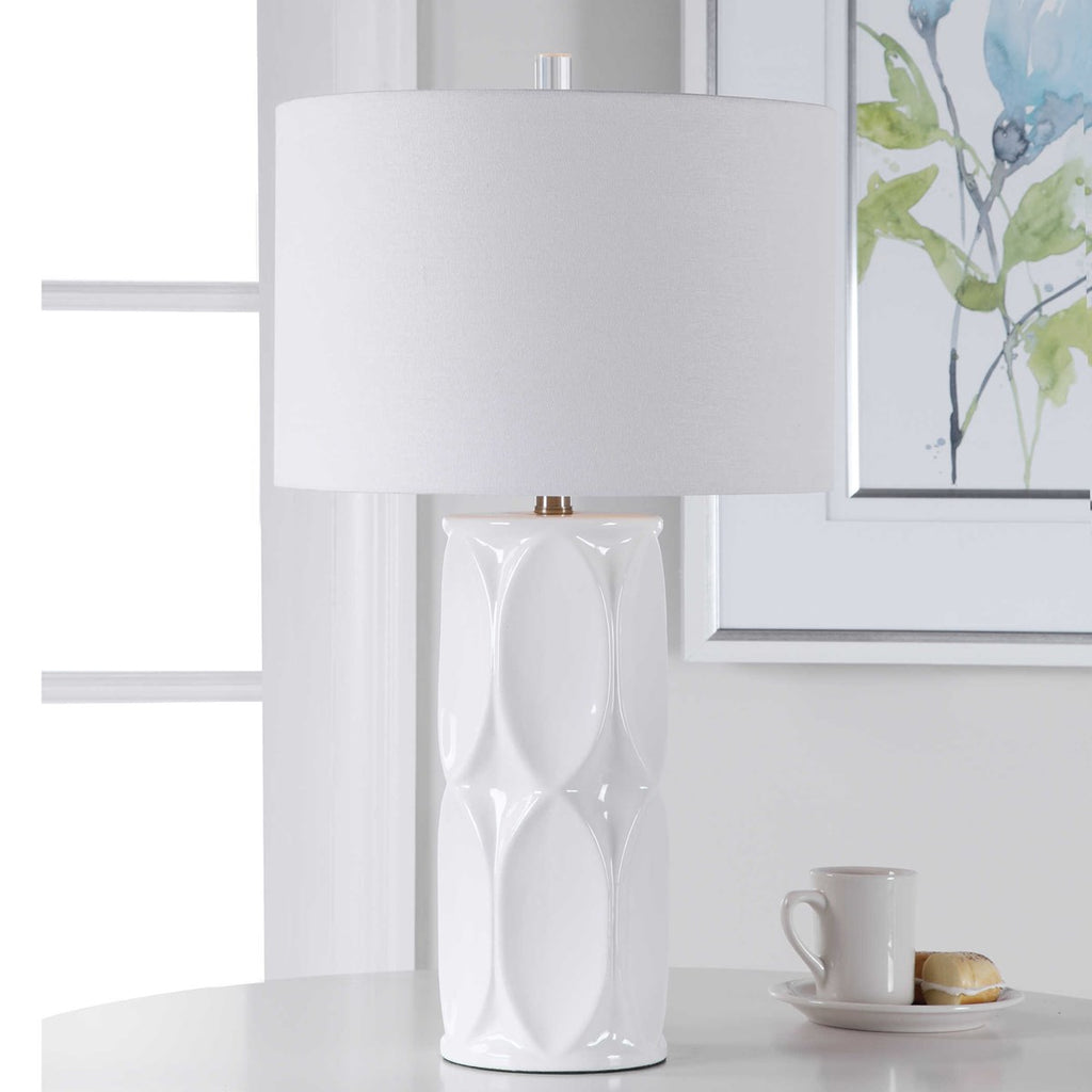 Sinclair White Table Lamp - Bombay Mercantile