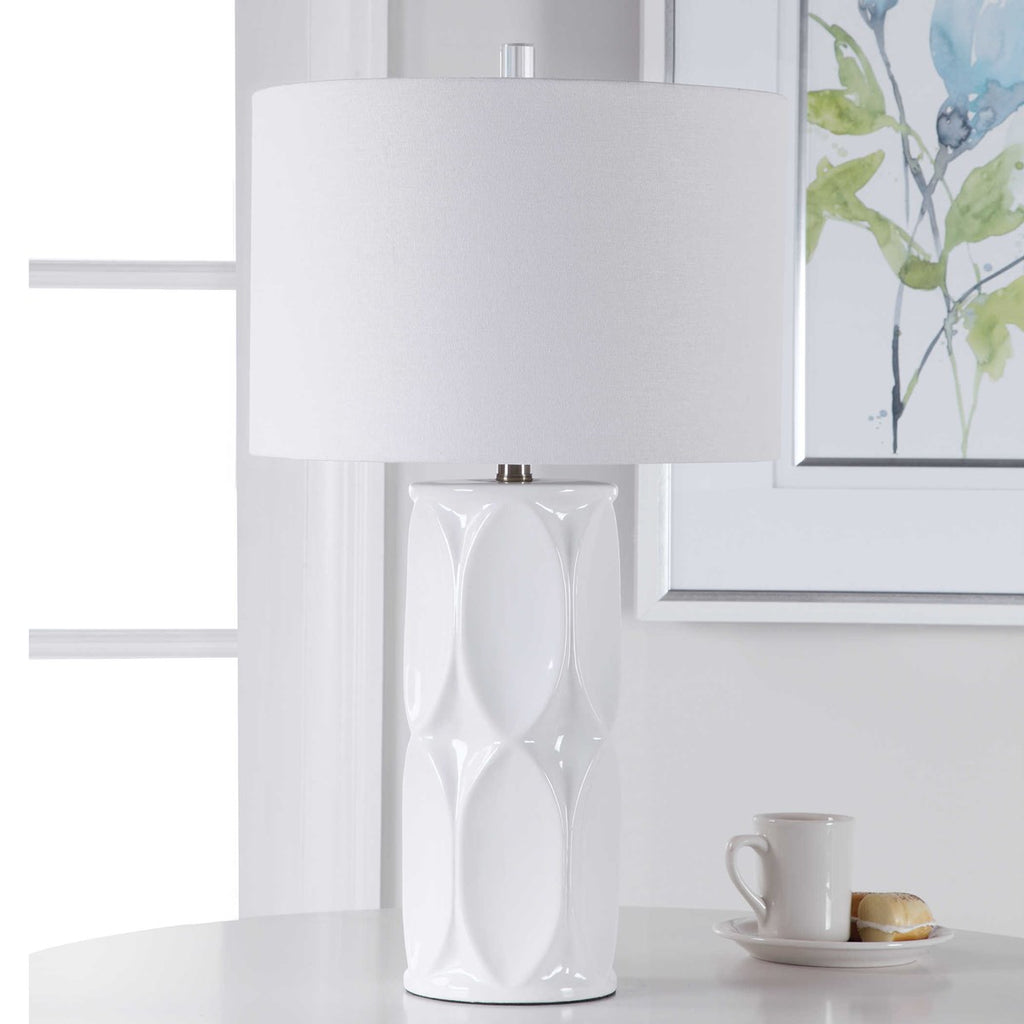 Sinclair White Table Lamp - Bombay Mercantile