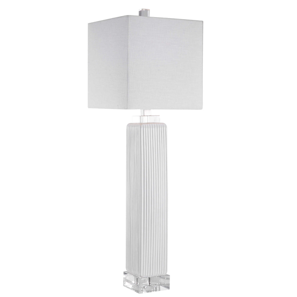 Bennett White Buffet Lamp - Bombay Mercantile