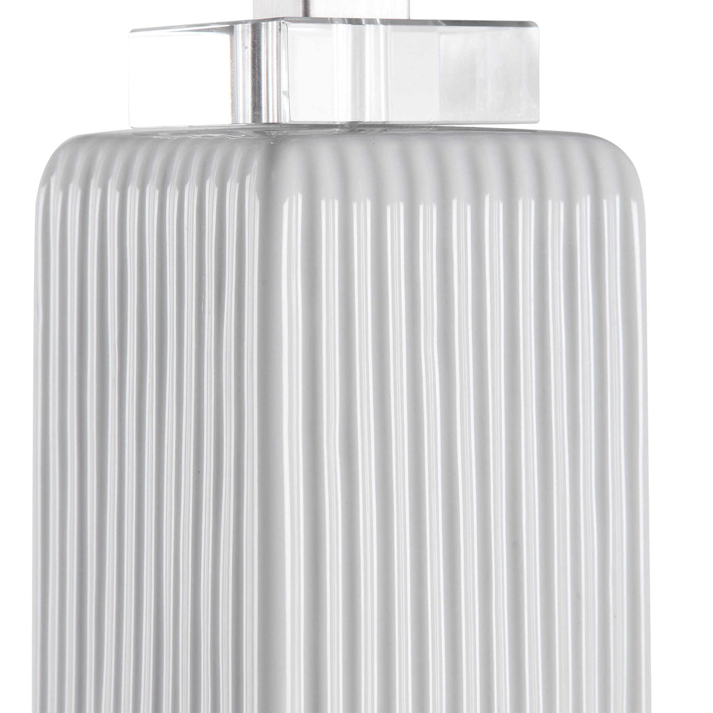 Bennett White Buffet Lamp - Bombay Mercantile