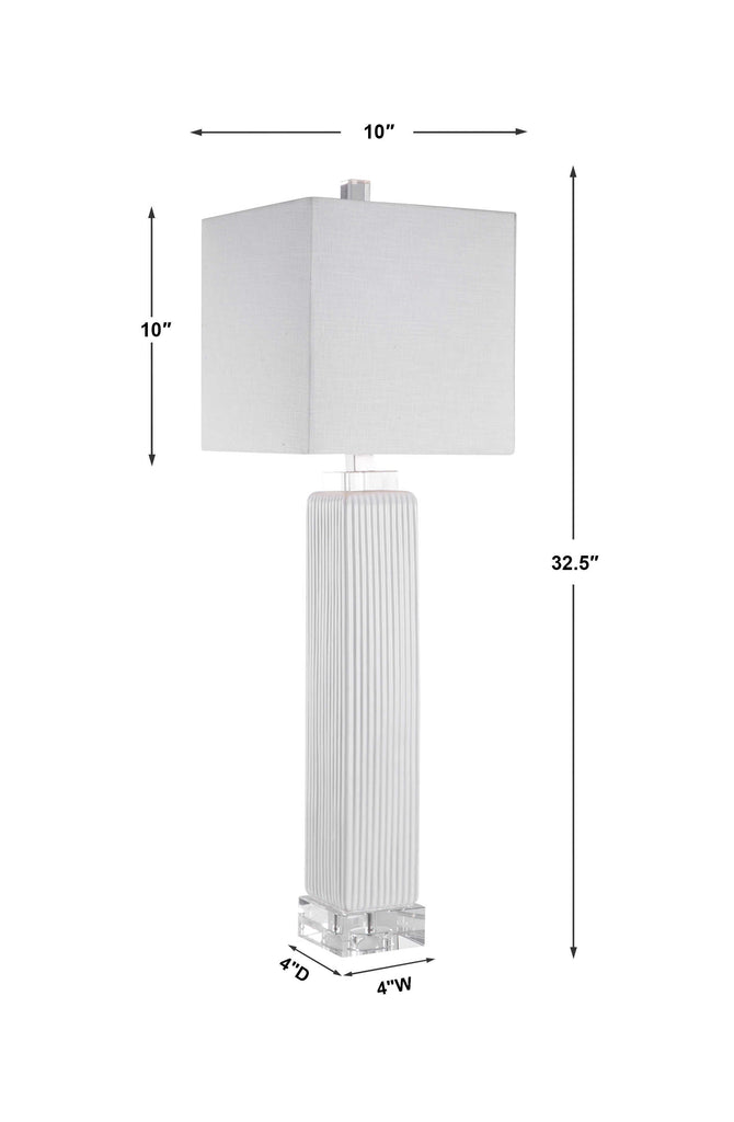 Bennett White Buffet Lamp - Bombay Mercantile