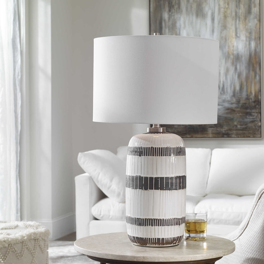 Granger Striped Table Lamp - Bombay Mercantile