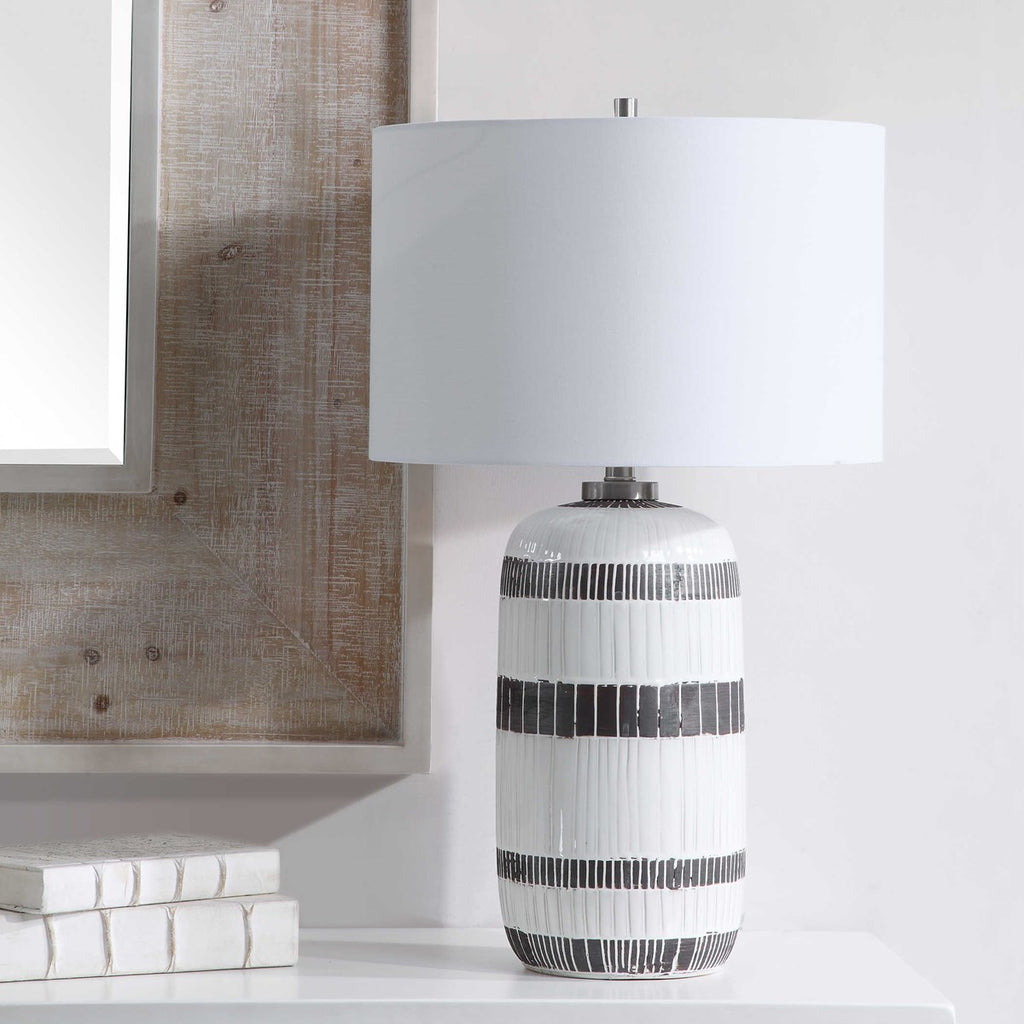 Granger Striped Table Lamp - Bombay Mercantile
