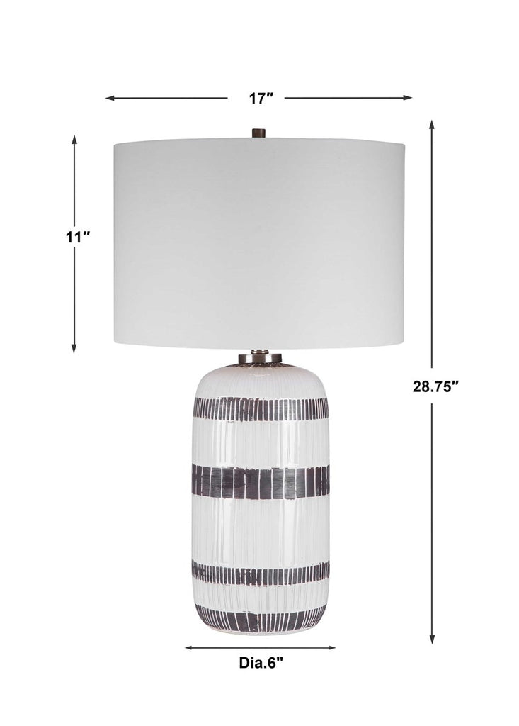 Granger Striped Table Lamp - Bombay Mercantile