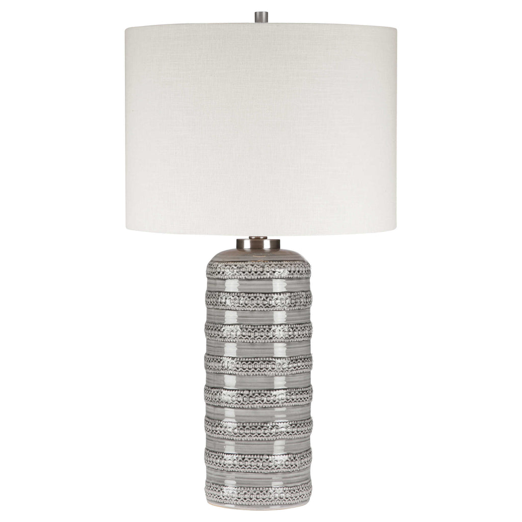 Alenon Light Gray Table Lamp - Bombay Mercantile