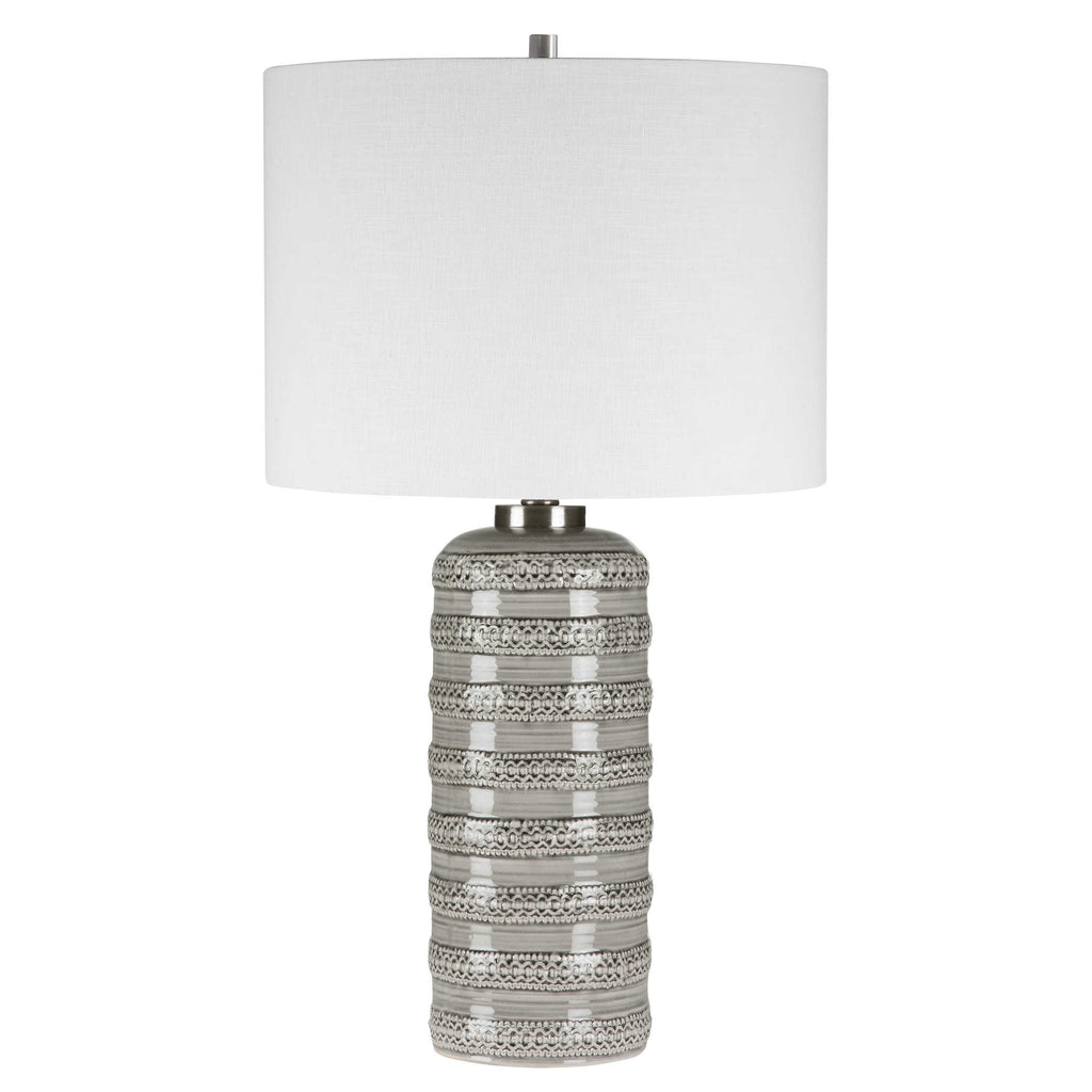 Alenon Light Gray Table Lamp - Bombay Mercantile