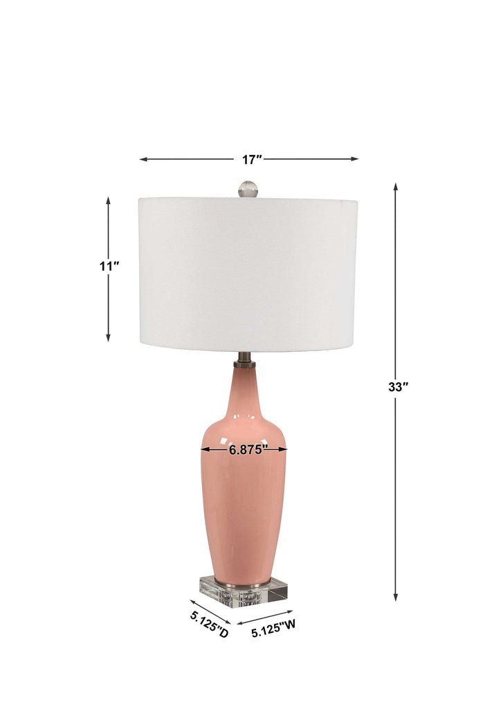 Anastasia Light Pink Table Lamp - Bombay Mercantile