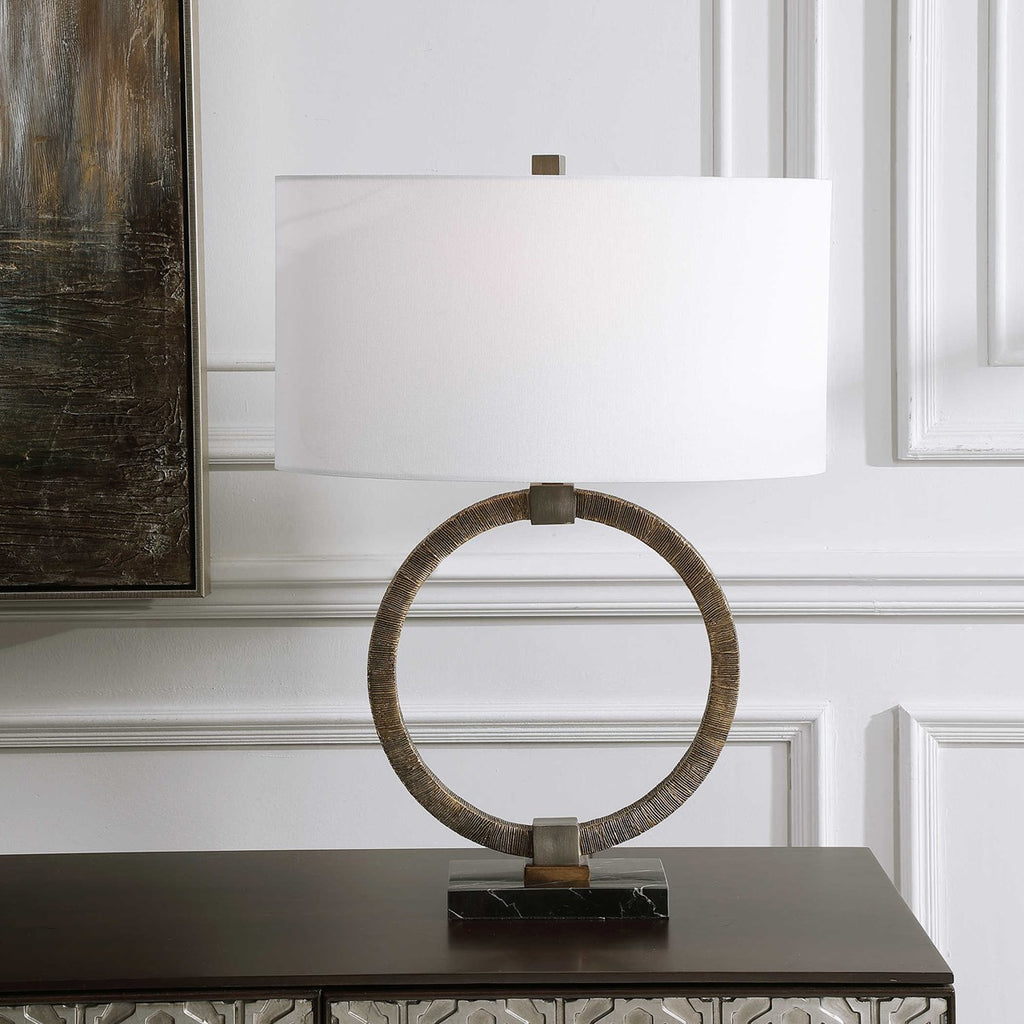 Relic Aged Gold Table Lamp - Bombay Mercantile