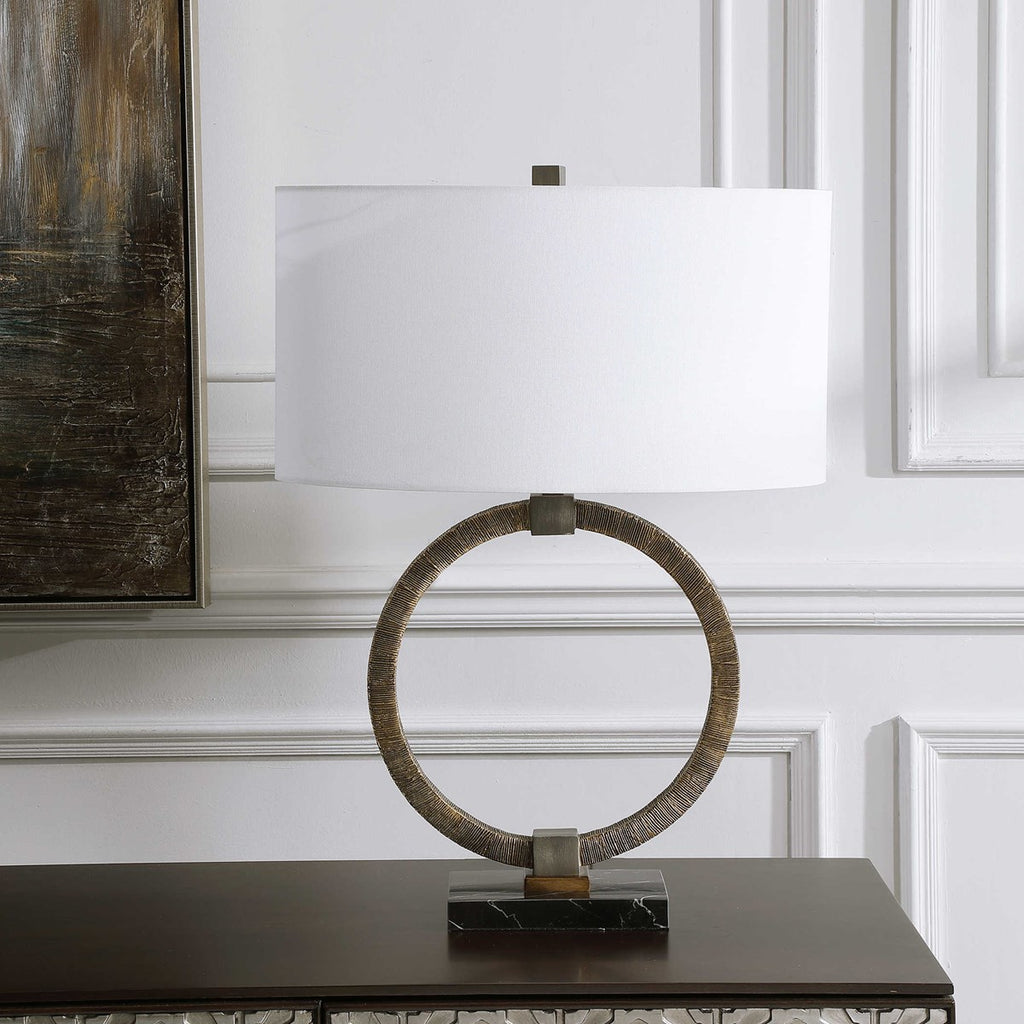 Relic Aged Gold Table Lamp - Bombay Mercantile