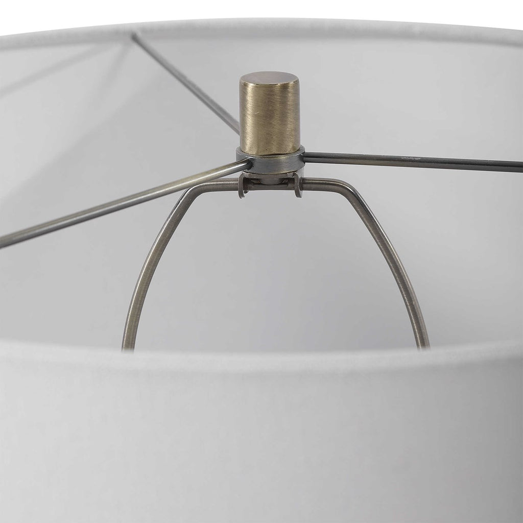 Strauss White Ceramic Table Lamp - Bombay Mercantile