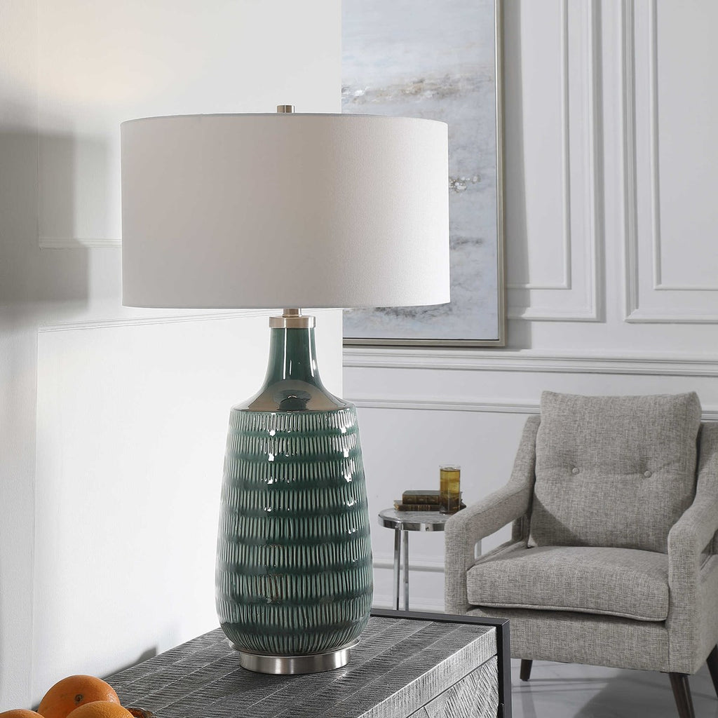Scouts Deep Green Table Lamp - Bombay Mercantile