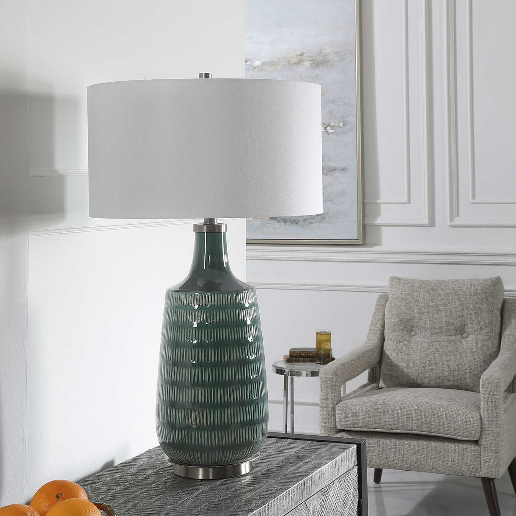 Scouts Deep Green Table Lamp - Bombay Mercantile